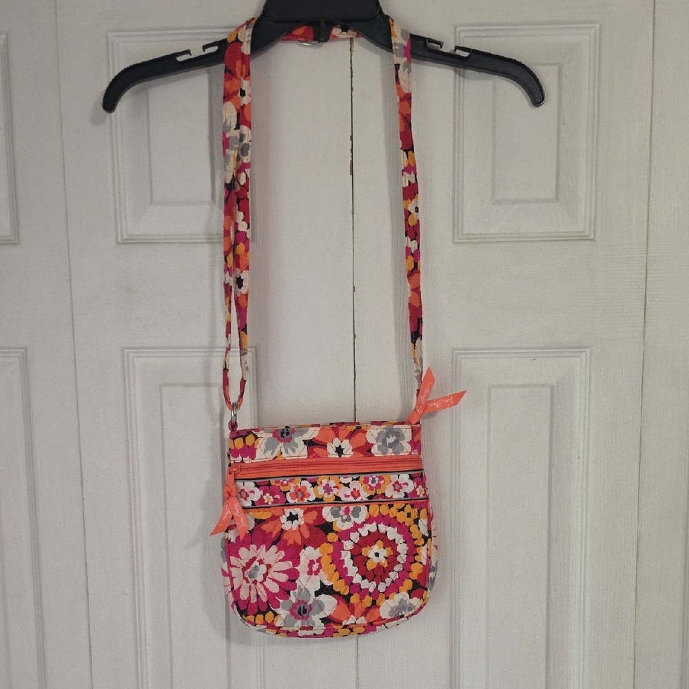 Vera Bradley Floral Crossbody in Pink, Orange & Yellow
